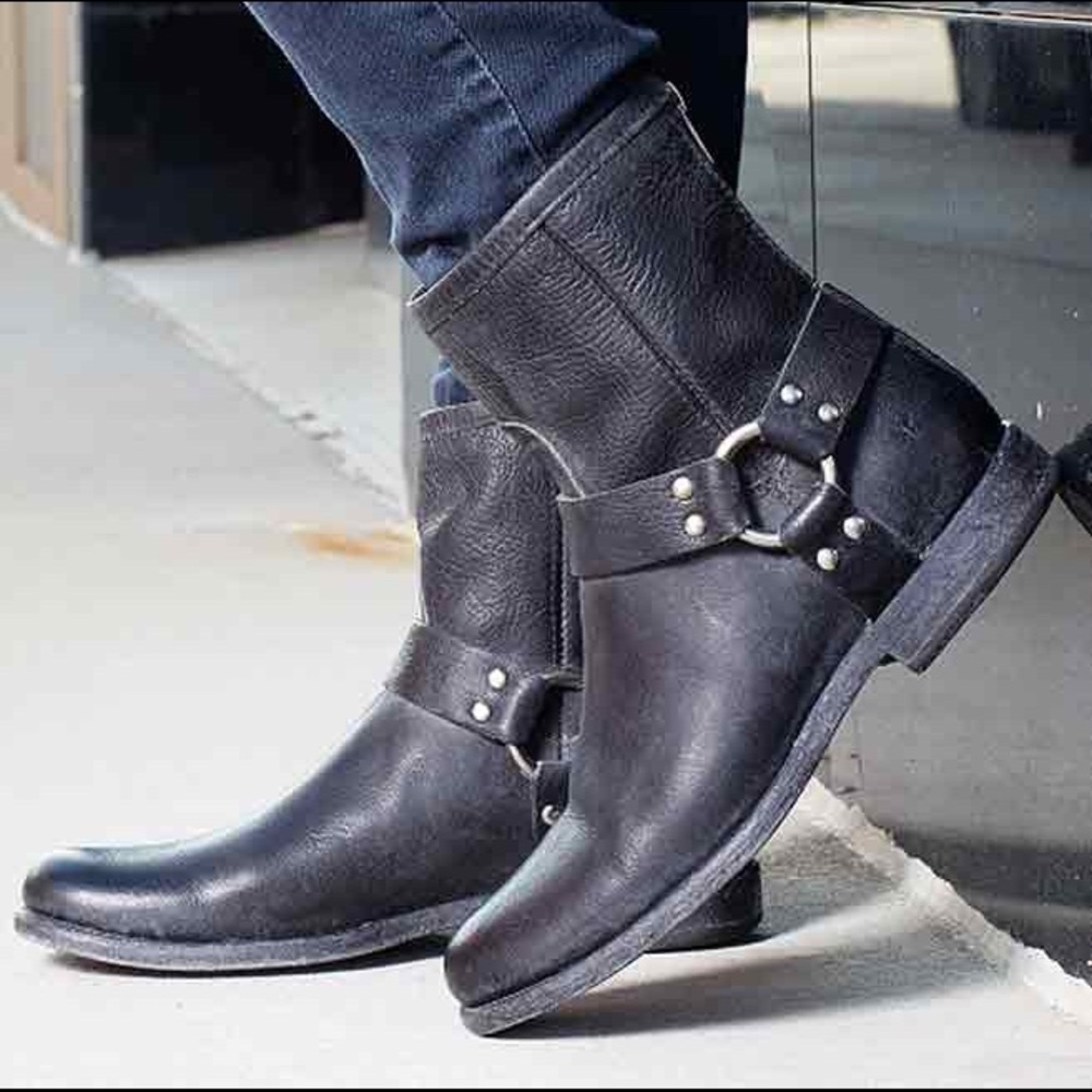 Frye Phillip Harness Boots Size 8M